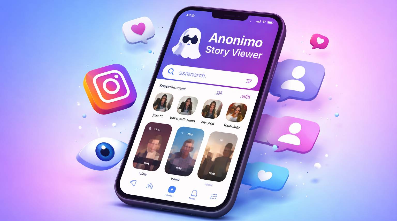 Anonimo Story Viewer on mobile
